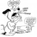 cartoon about a dog having a painful dental experience